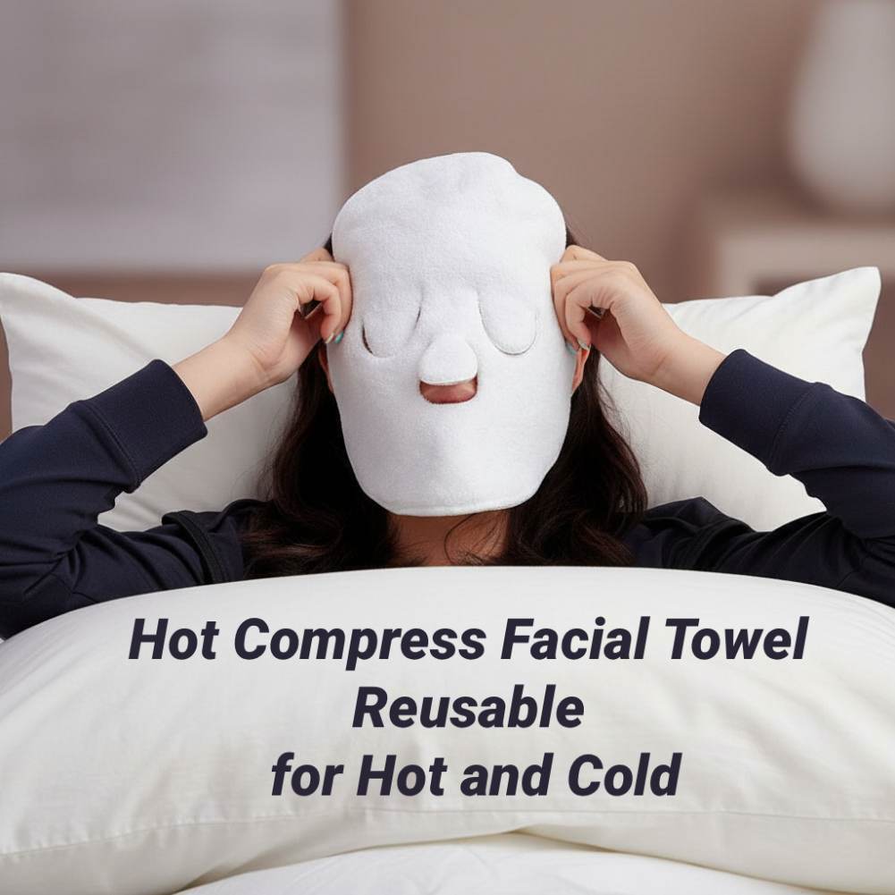 Hot Compress Facial Towel Reusable สําหรับร้อนและเย็น Steamer Skin Care Moisturizing Beauty Facial T