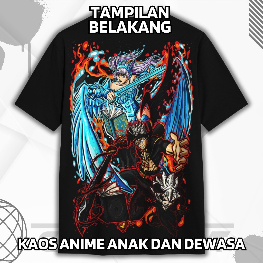 KATUN [GBD_ID] เสื้อยืดเด็กและผู้ใหญ่แบรนด์ Goobiidoot ดีไซน์อนิเมะ Black Clover Asta Noelle Silva ว