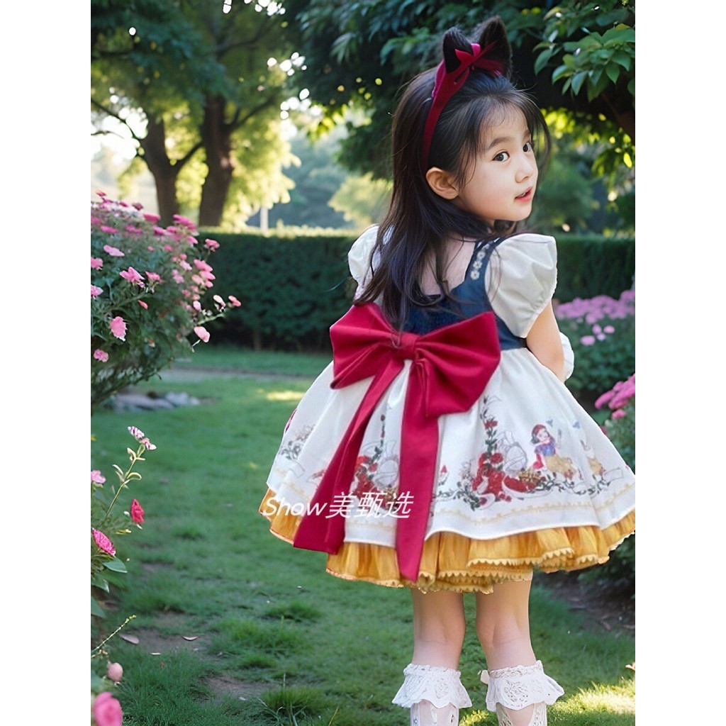 Snow White Dress Lolita Original Design Lolita Dress Girls One Year Old Dress Summer Dress Pettiskir