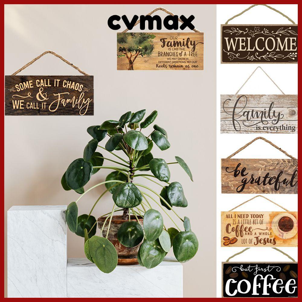 CVMAX ป้ายต้อนรับตกแต่งผนัง Pediments Family Sweet Home Door Sign