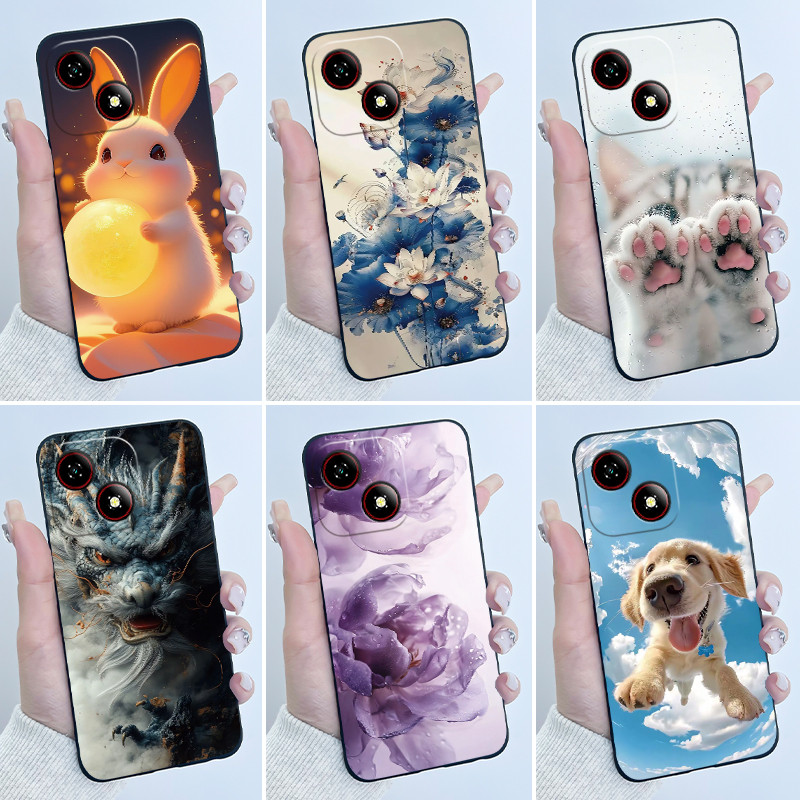 เคสโทรศัพท์สําหรับ ZTE Blade A35E กรณี Z2466 ความงามหรูหราน่ารัก Cool ชายหญิงสีดํา Matte ซิลิโคนนุ่ม