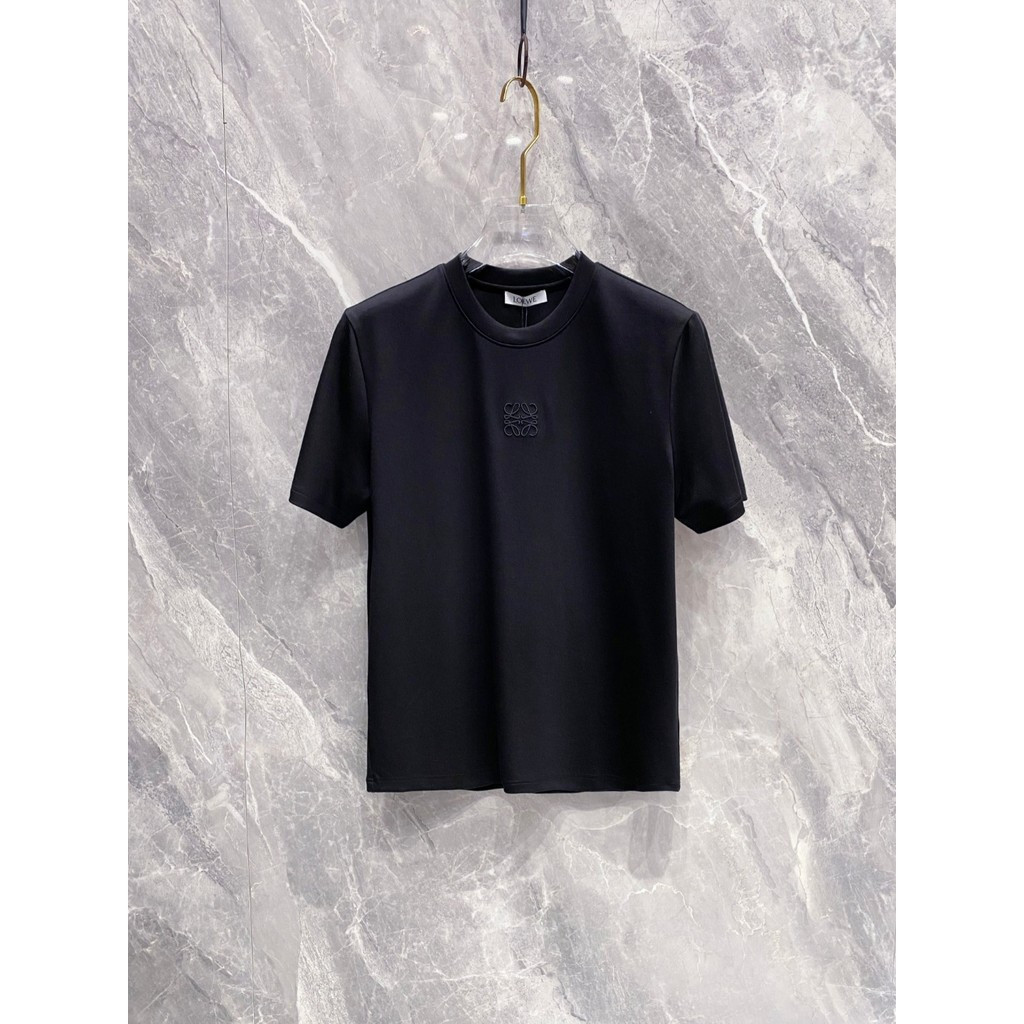 Lo @ ewe2026 Star Early Spring เสื้อยืดแขนสั้นสไตล์ใหม่ผู้ชายสไตล์ผู้หญิงคู่สไตล์ตัวอักษรรอบคอฤดูใบไ