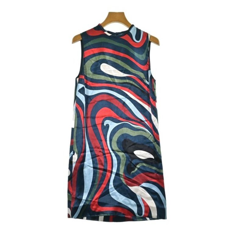 Emilio Pucci Dress Women navy red overall pattern green Direct from Japan Secondhand