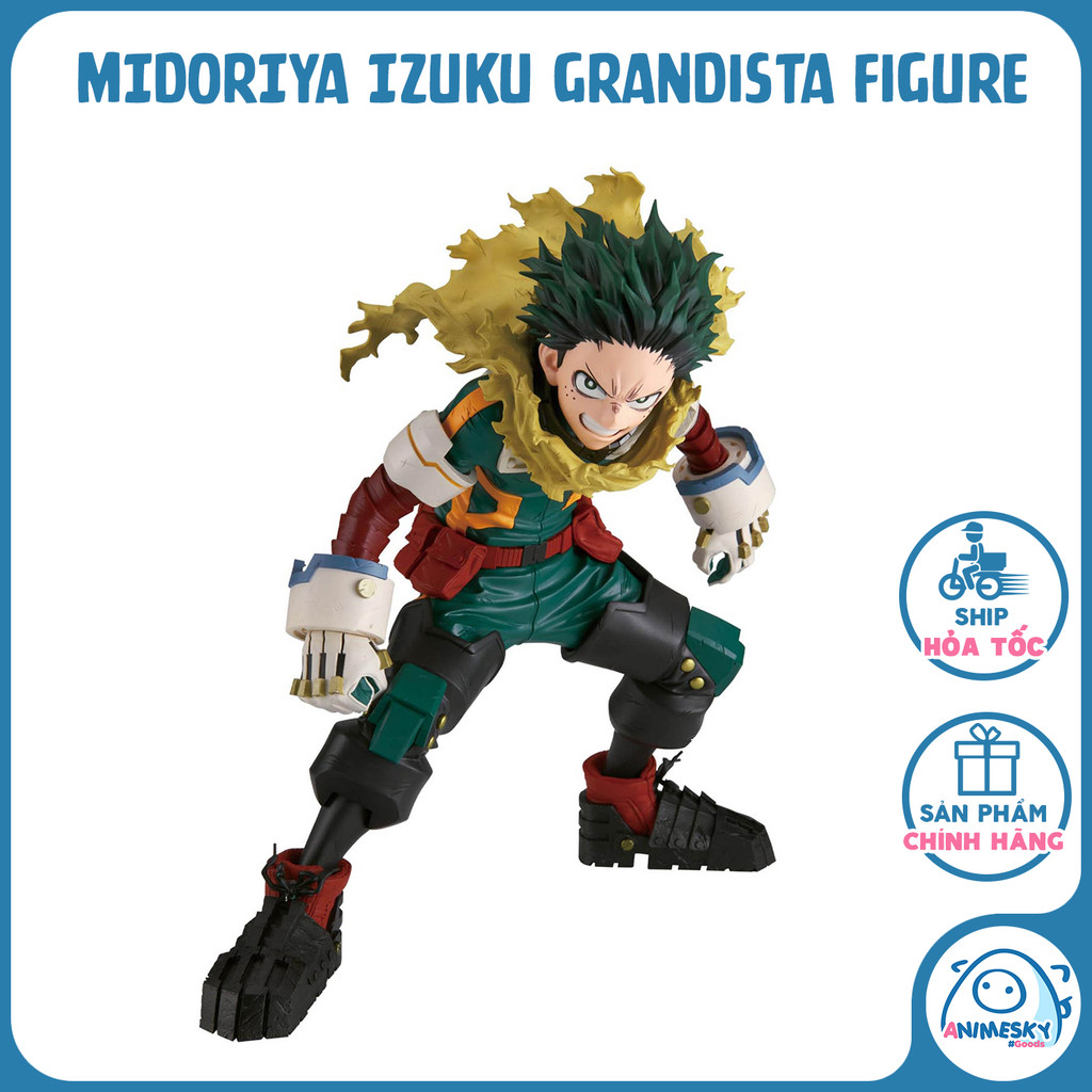 MIDORIYA IZUKU Character Model - ฟิกเกอร์ My Hero Academia Grandista ของแท้ - ฟิกเกอร์ Deku MHA