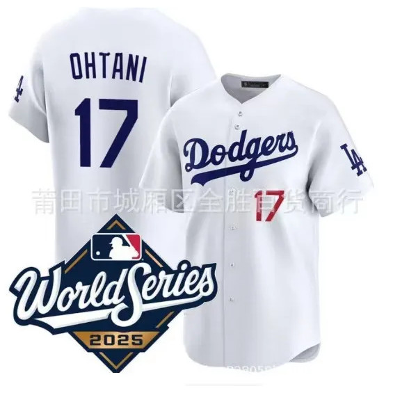 จัดส่งในวันเดียวกัน World Series Mark Dodgers Dodgers Baseball Uniform No. 17 เสื้อ OHTANI Otani Sho