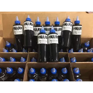 หมึกสักไดนามิก TBK/BLK/UNB/WD1 Triple Black Tattoo Ink - ขวด 8 ออนซ์ (วันหมดอายุ: 2028 และ 2029)