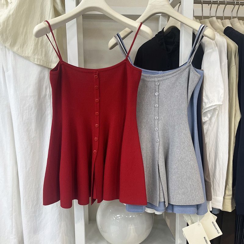 Pure desire off-shoulder Thai-style small suspende tuber 露肩泰迪小吊带 外穿2025 นิวบอร์น ดีไซน์เซ็กซี่ top03