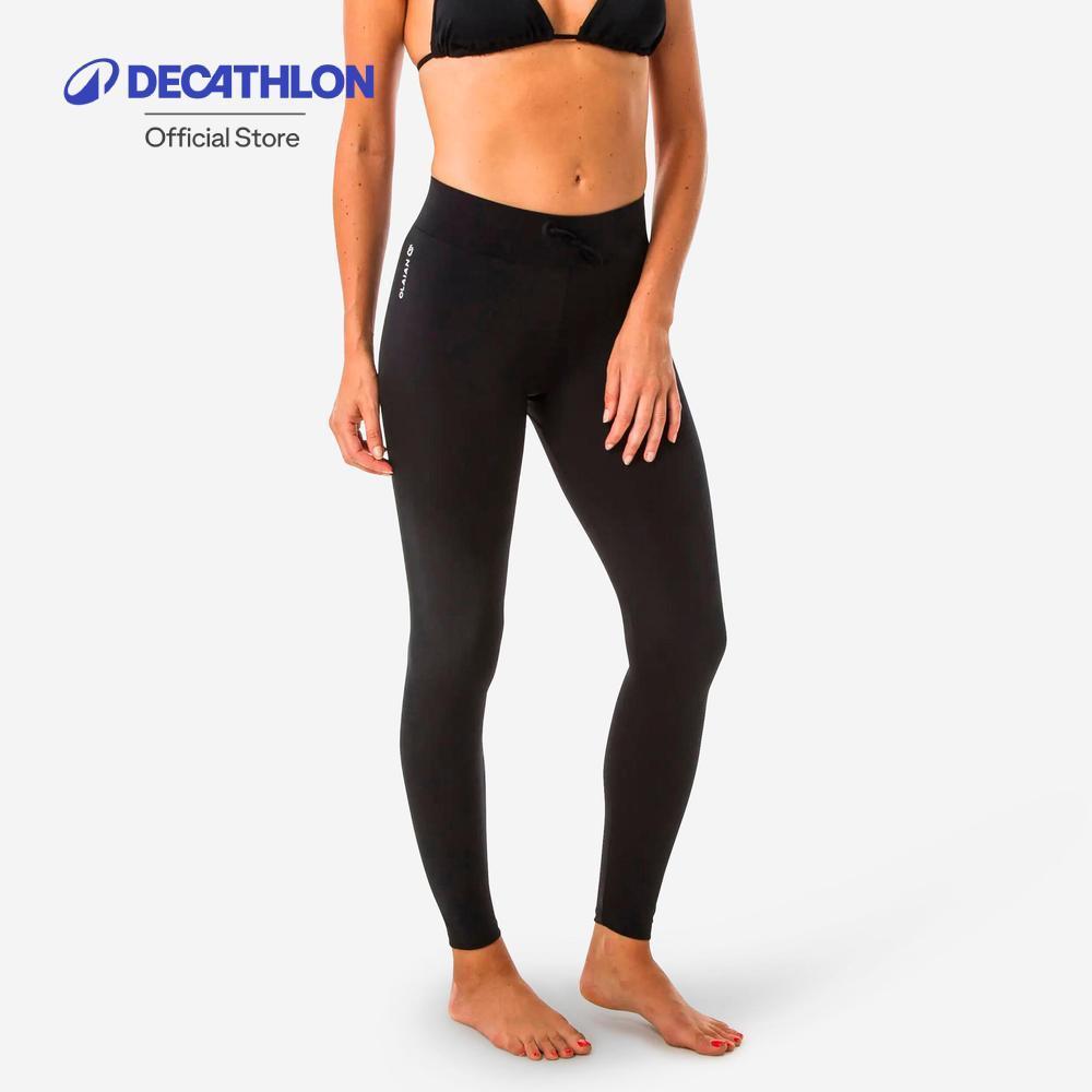 Decathlon W Uvleg100L Ss23 Legging Navy กางเกงเลกกิ้งว่ายน้ำผู้หญิงขายาวป้องกันรังสียูวี – Black