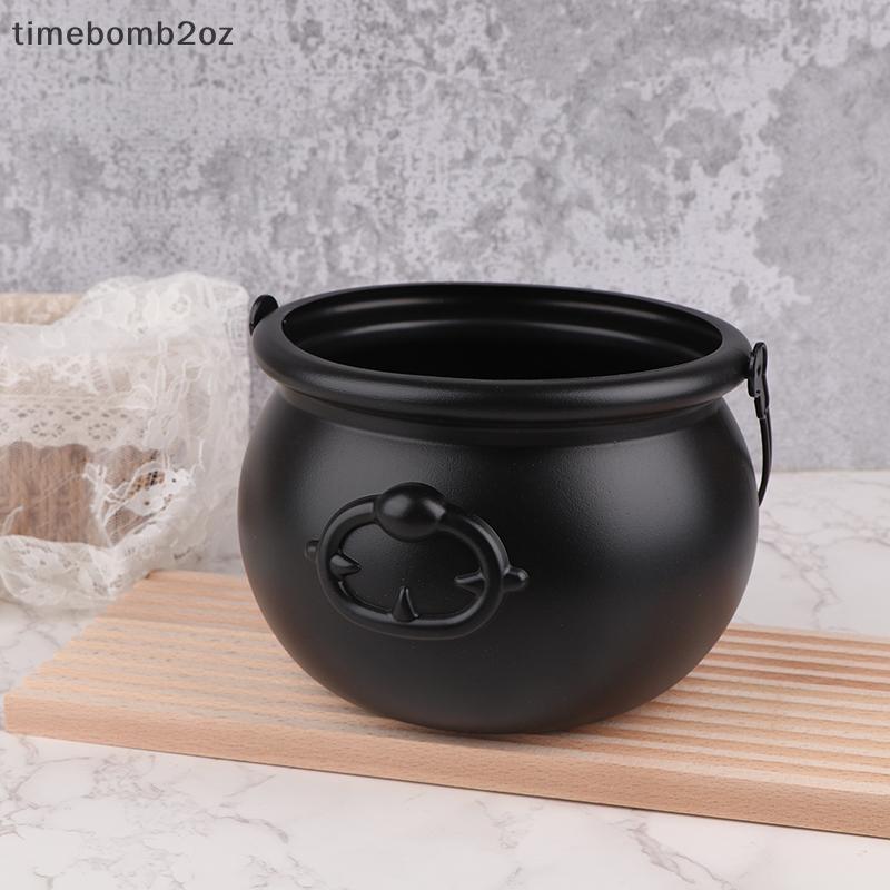 (เวลา) ตัวช่วยสร้างขนาดใหญ่แม่มด Cauldron ตกแต่ง Prop ฮาโลวีนไอริชปาร์ตี้ตาราง Centerpieces Candy Holder ตารางตกแต่งฮาโลวีน (TH)
