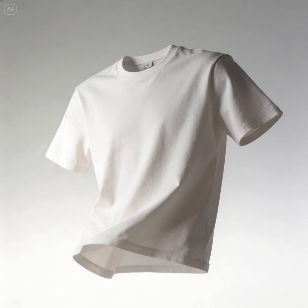 JJMen Premium เสื้อยืดสีพื้นผู้ชาย BWHITE CM3