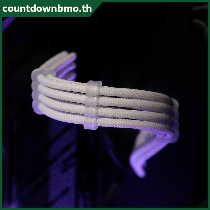 CO PSU ATX 24Pin สายไนลอนถัก 8-pin 6 + 2pin สายไฟ 24 พินเมนบอร์ดสําหรับคอมพิวเตอร์พีซีกรณีสายไฟชุด T