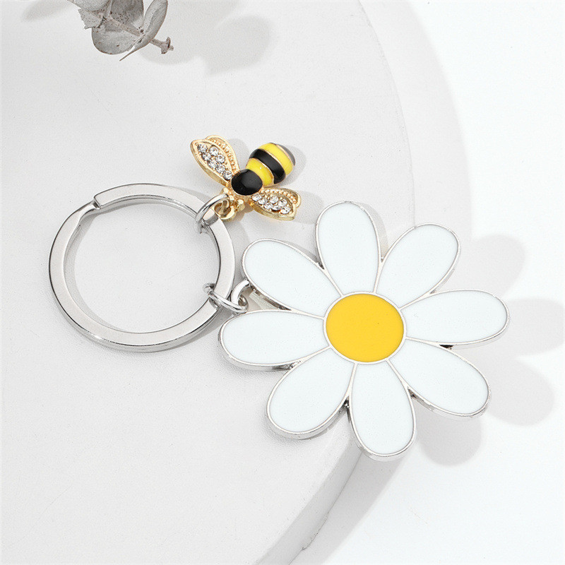 创意 MINI MINI MINI bee bee Cluster挂件背包书包挂饰DIY 饰品配件金车扣 Creative bee ดอกไม้ key chain จี้กระเป๋าเป้สะพา
