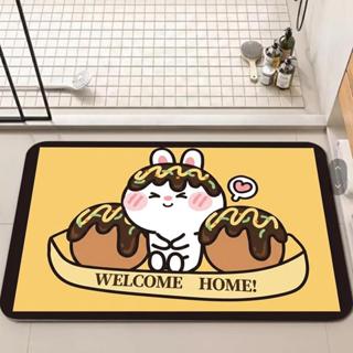 พรมเช็ดเท้าห้องน้ำ 40x60 ลายการ์ตูน แมว นุ่ม กันลื่น ซับน้ำด…