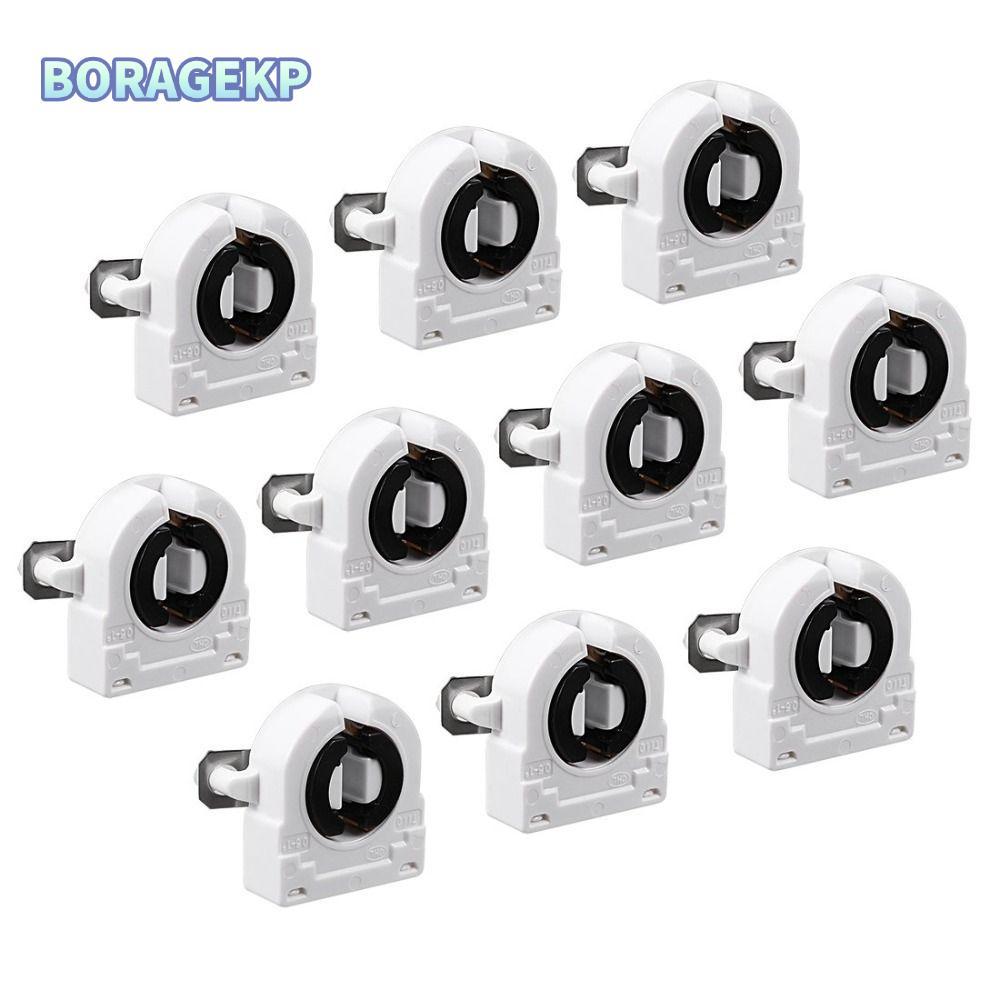 กล่องเก็บของ KP 10 ชิ้น T8 ที่ใส่ไฟเรืองแสง ติดทนนาน ฐาน G13 ทนทาน, ที่ใส่โคมไฟ T8 ไม่ชุน AC 500V 2A