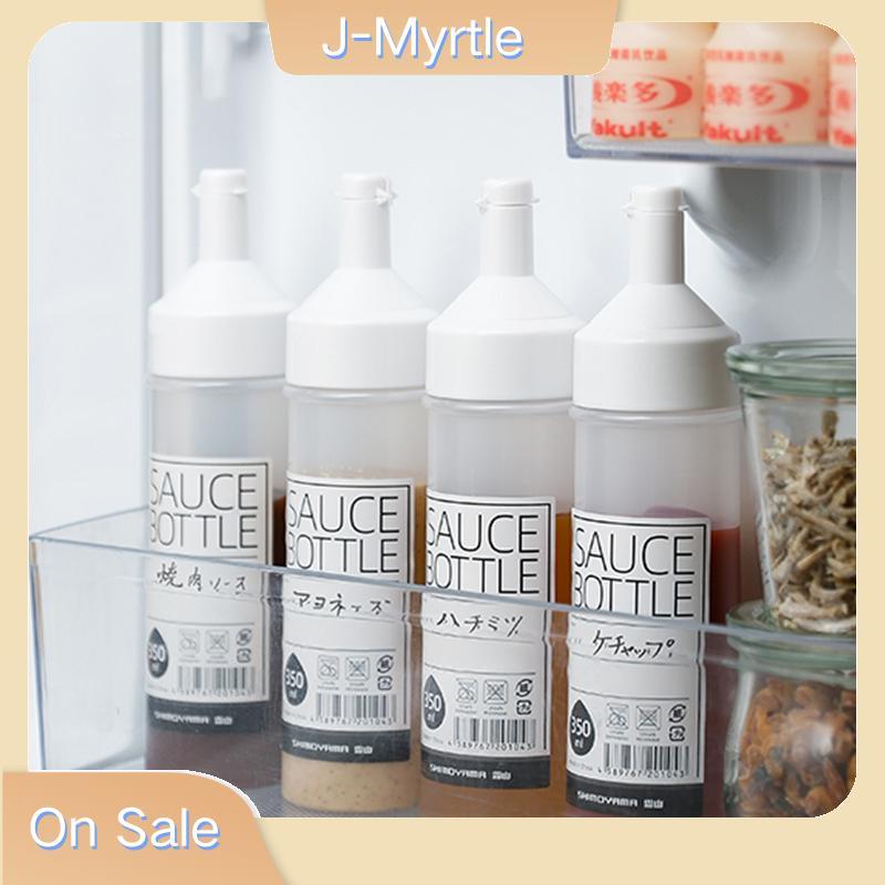 J-Myrtle เครื่องปรุงรสบีบขวด 350ml ซอสมะเขือเทศมัสตาร์ดซอสสลัดพร้อมฝาปิดขวดน้ํามันมะกอก Gadget ครัว 