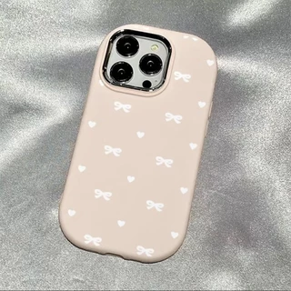 🔥สินค้าพร้อมส่ง! 🎀💖 เคสโบว์หัวใจ สีพาสเทลสไตล์Ins เคส iPhone 17/17 Pro/17 Pro Max 16 15 14 13 12 11 เคสคุณภาพสูง