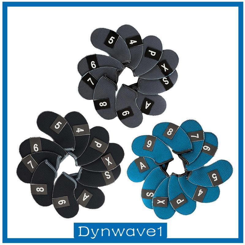 [Dynwave1] 10x ฝาครอบหัวเหล็กกอล์ฟ Club Headcover 3, 4,5,6,7,8,9,AW,SW,PW Protection