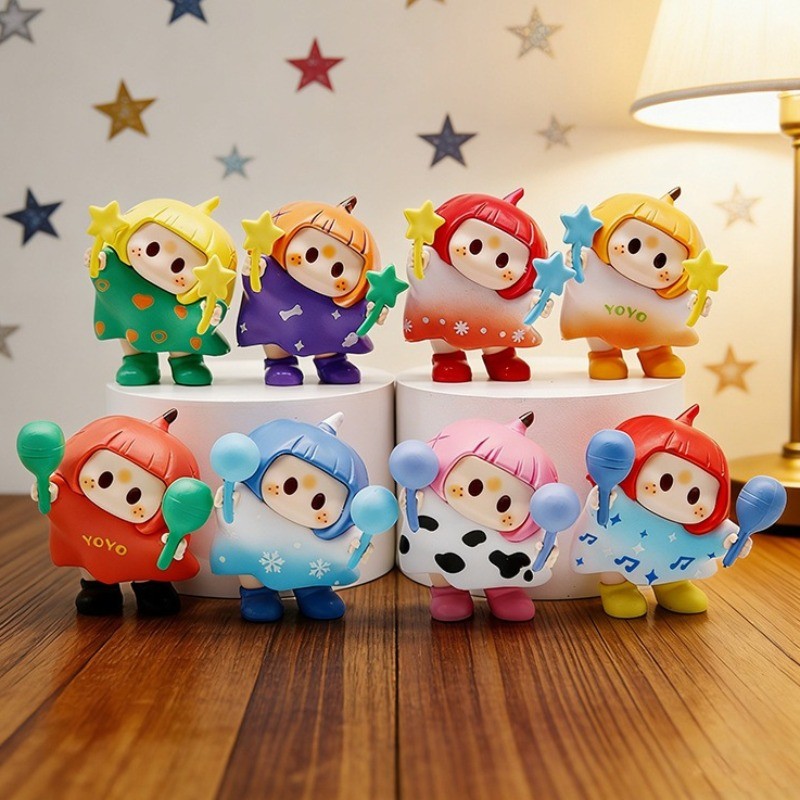 YOYO Tilted Head Collection น่ารักและสนุกไอคอนกล่อง Series กล่องตาบอดเดสก์ท็อปเครื่องประดับของขวัญวั