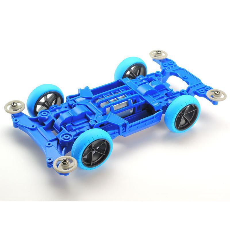 ของแท้ TAMIYA TAMIYA Mini Four-wheel Drive Dark Blue MS Chassis Limited Edition สีดําโปร่งใส Velcro 