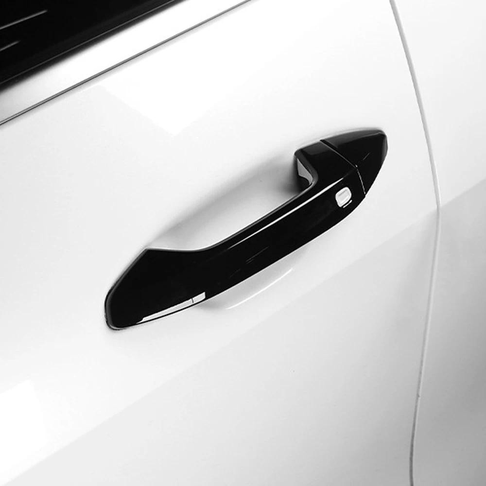 คาร์บอนไฟเบอร์ Bright สีดําสไตล์ด้านนอกประตูสําหรับ Kia Sportage NQ5 2022 2023 LHD RHD