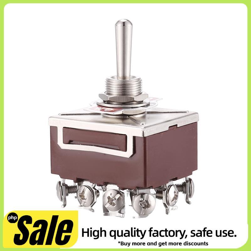 AC 380V 10A เปิด/ปิด/ON 3 ตําแหน่ง 12 Pin Latching Toggle Switch 4PDT