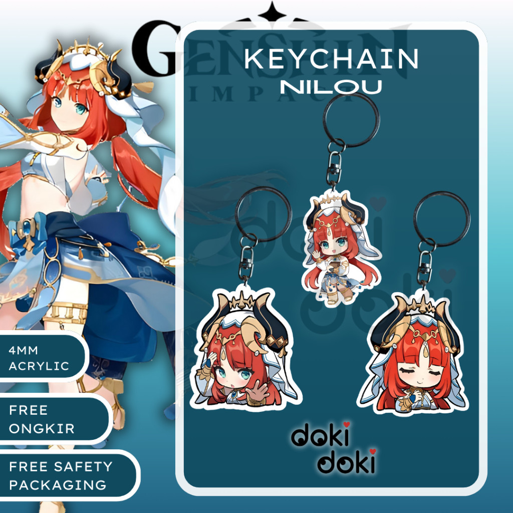 GANTUNGAN KUNCI KEYCHAIN NILOU GENSHIN IMPACT