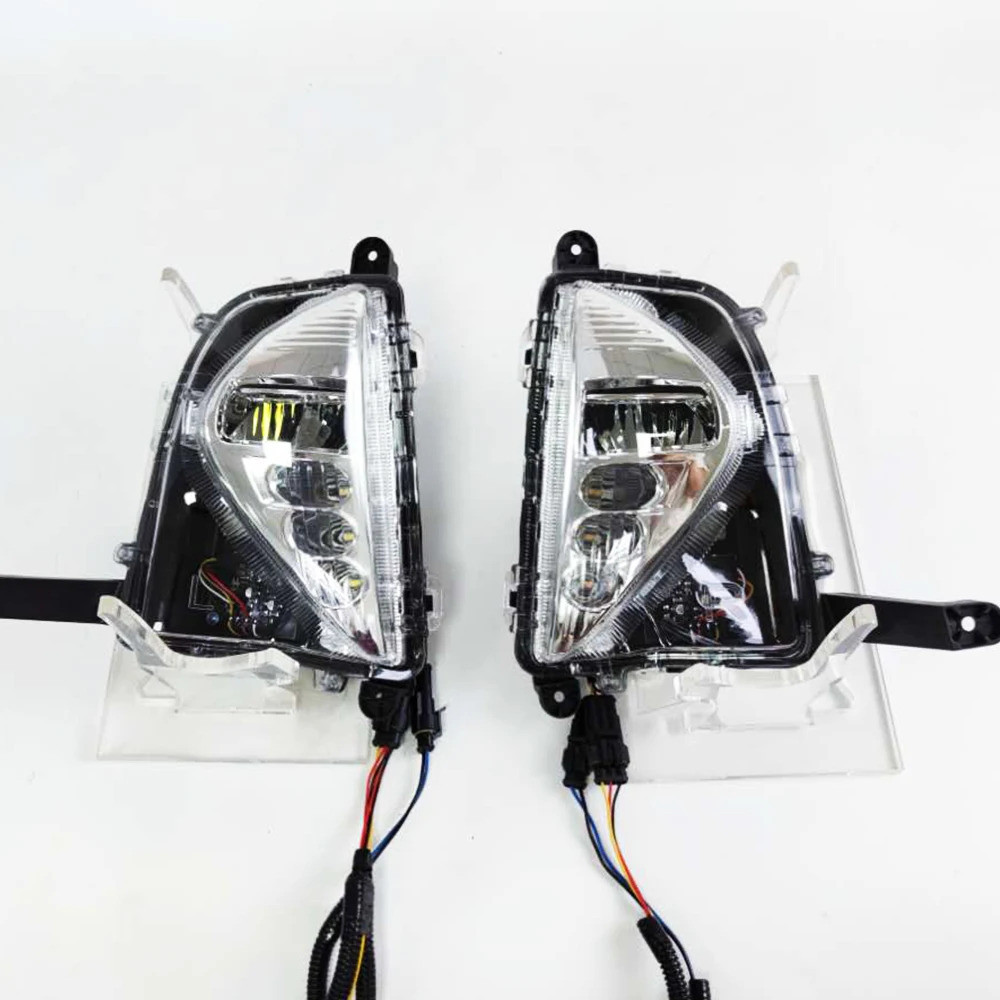 ไฟตัดหมอก LED สําหรับ Toyota Prius 2016 2017 2018 2019 ไฟตัดหมอก DRL ไฟวิ่งกลางวันขับรถพร้อมไฟเลี้ยว