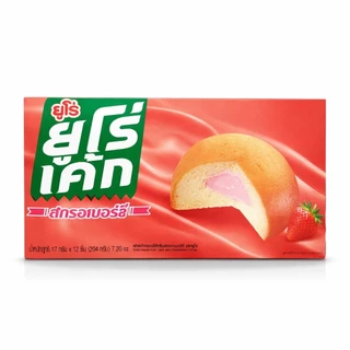 [1กล่อง12ซอง] Euro ยูโร่ คัสตาร์ดเค้ก อร่อยทุกที่ทุกเวลา ปริมาณ 204กรัม