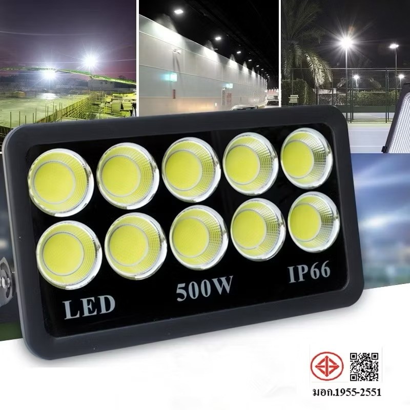 PLD สปอตไลท์ ไฟสว่าง ไฟสนามฟุตบอล Spotlight LED 600W/500W/400W/300W/200W COB AC 220V (ใช้ไฟบ้าน220V)