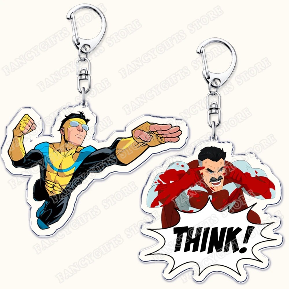 Invincible Omni Man micha พวงกุญแจโมเดลอะคริลิคสําหรับตกแต่งกระเป๋าเป้สะพายหลังกระเป๋าอุปกรณ์เสริมขอ