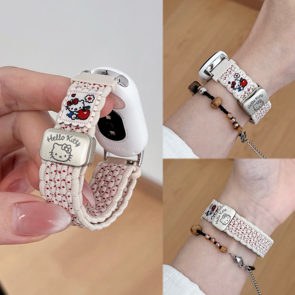 สายรัดข้อมือการ์ตูนน่ารักสำหรับ Huawei Band 11 Band 11 Pro สายรัดข้อมือไนลอนแม่เหล็กสำหรับเปลี่ยนสำหรับ Huawei Watch Band 10 9 8 อุปกรณ์เสริมสายรัดข้อมือ NFC