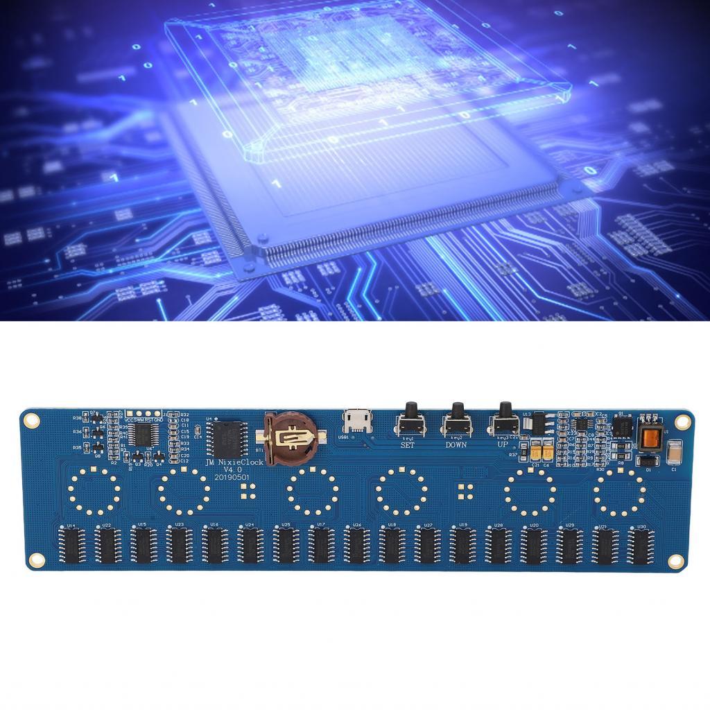 Nixie Tube Clock Board Integrated IC Driver Drive Module 7 สีความแม่นยําสูงสําหรับ DIY
