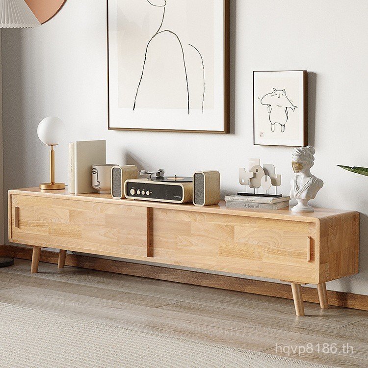 ไม้เนื้อแข็ง Chimodern ห้องนอน Arctic Early Small Apartment m Log สไตล์ตู้ทีวีต่ําห้องนั่งเล่นที่เรี