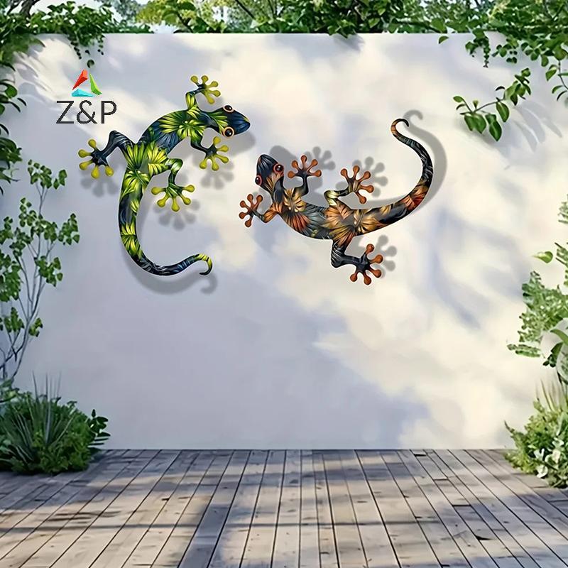 [Z&PT] ตกแต่งผนัง Geo เหล็ก 2 ชิ้น, เหมาะสําหรับตกแต่งบ้านลาน, ตกแต่งกรอบประตู Home Beautification E