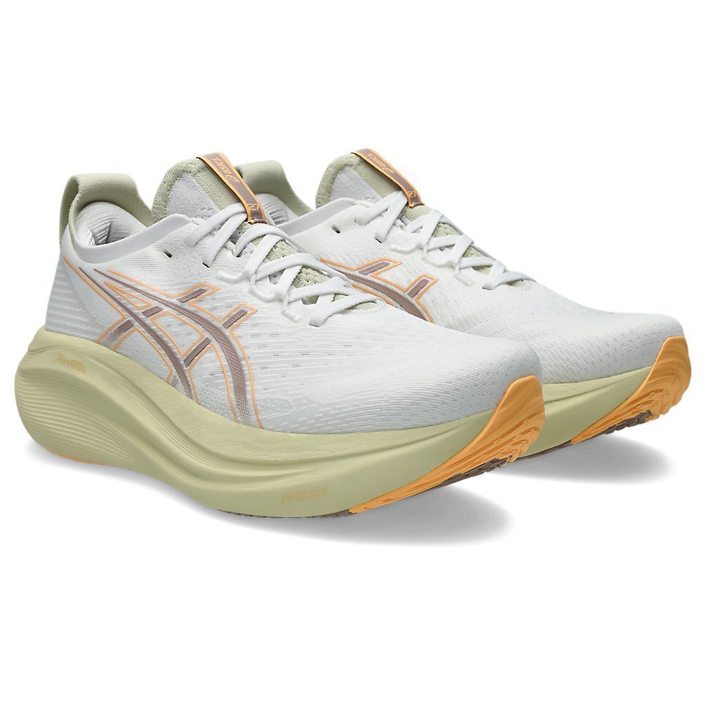 ASICS Gel-Nimbus 27 (4E Extra Wide) รองเท้าวิ่งผู้ชายสีขาว/Fawn A1PV