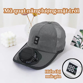 Mũ Năng Lượng Mặt Trời Có Quạt & Sạc USB - Thiết Kế Thoáng Khí, Chống Nắng UV, Đa Năng Cho Du Lịch, Câu Cá, Thể Thao