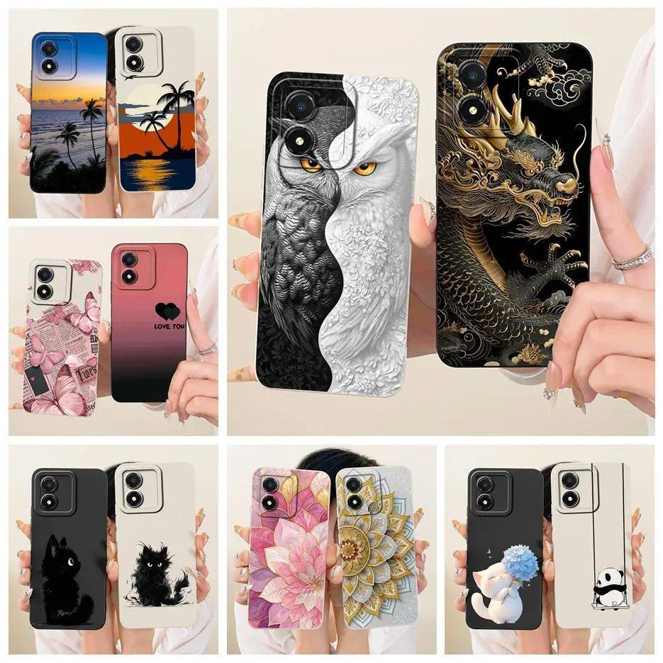 สําหรับ Honor X5 กรณี VNA-LX2 VNA-LX3 Cool นกฮูกมังกรทาสี Soft TPU Matte เคสโทรศัพท์สําหรับ Honor X5