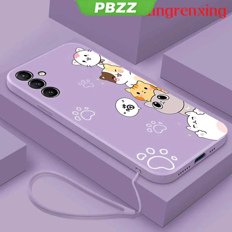 PBZZ เคสโทรศัพท์มือถือ ซิลิโคนนิ่ม กันกระแทก ลายการ์ตูนแมว สําหรับ samsung a24 4g a34 5g a54 5g YTDZMM02