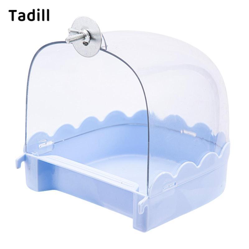 Tadill Bird Bath อ่างอาบน้ํานกไม่มีรั่ว Bird Cage Parrot อ่างอาบน้ํานกกล่องอาบน้ําสําหรับ Budgies Inparable Budgies นกแก้ว Parakeets