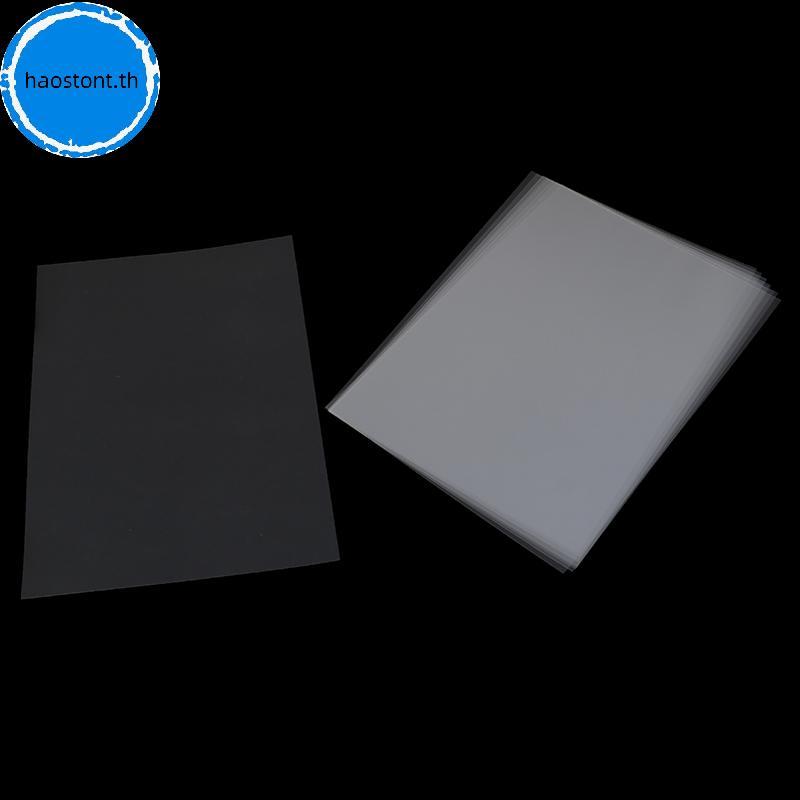 Haostont 10 ชิ้น A4 Inkjet Laser Printing Transparency Film กระดาษถ่ายภาพ PCB Stencils TH