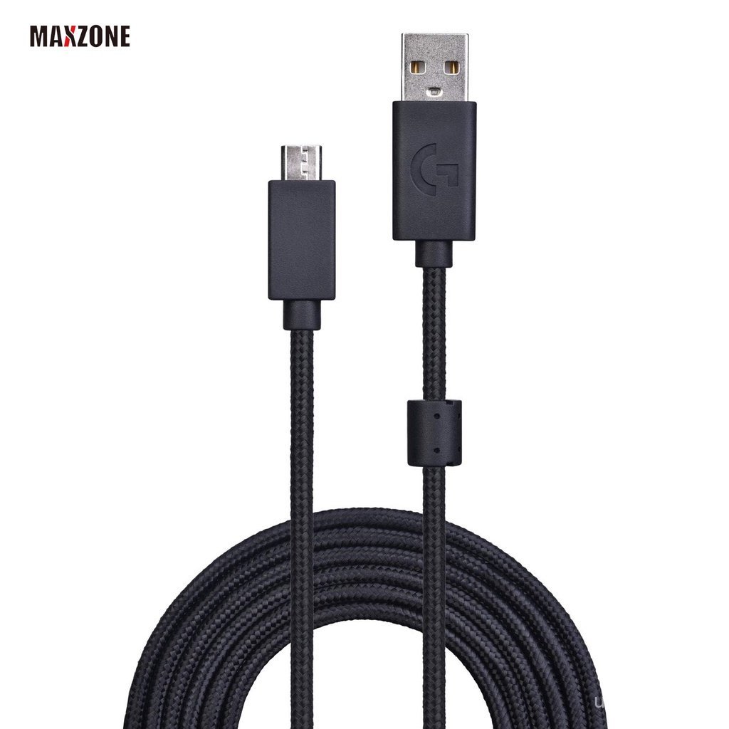 MAXZONE Nylon Braided Replacement USB Charging Audio Data Cable Extension Cord Wire for Logitech G63