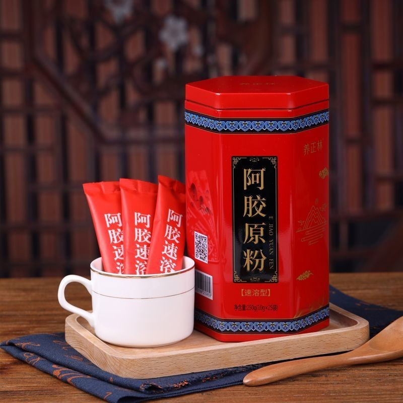 ผงเอเจียว อนุภาค Ejiao ผิวลามณฑลซานตง Ejiao ผงบริสุทธิ์แท้ Ejiao ผิวลาทันที Ejiao Yangzheng Lin Ejia