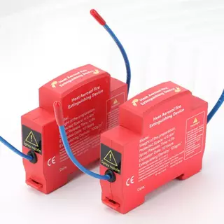 WISHAHA เครื่องดับเพลิงอัตโนมัติ, อุปกรณ์สารหน่วงไฟในครัวเรือนแบบ Dual-line, อุปกรณ์ดับเพลิงราง DIN บนมลภาวะ