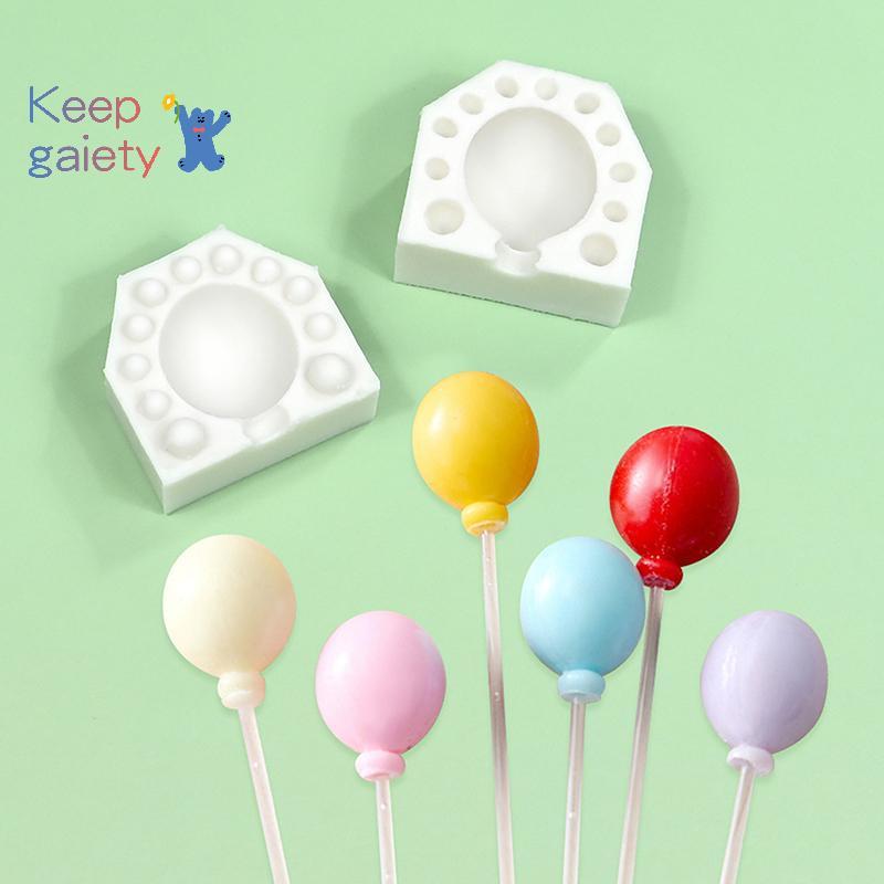 [Kpt-t] 2 ชิ้น/เซ็ต Mini 3D รูปไข่บอลลูนแม่พิมพ์ซิลิโคน Fondant ช็อกโกแลต Mould DIY Gumpaste เทียนดินแม่พิมพ์เค้กตกแต่งเครื่องมือ Bakeware [ใหม่]