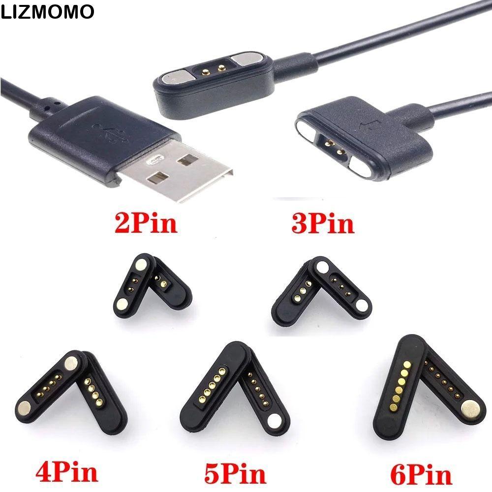LIZMOMO Pogopin Magnetic Connector, 2A High Current DC Magnetic Pogo Pin Connector, 2Pin 3Pin 4Pin 5