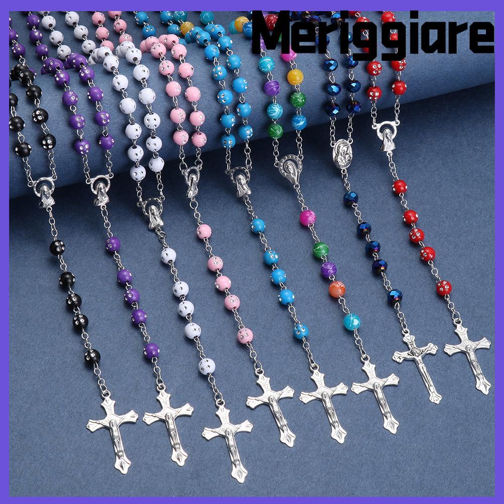 MERIGGIARE 1 PC คาทอลิกสร้อยคอผู้หญิงชุดสร้อยคอหลากหลายรูปแบบ