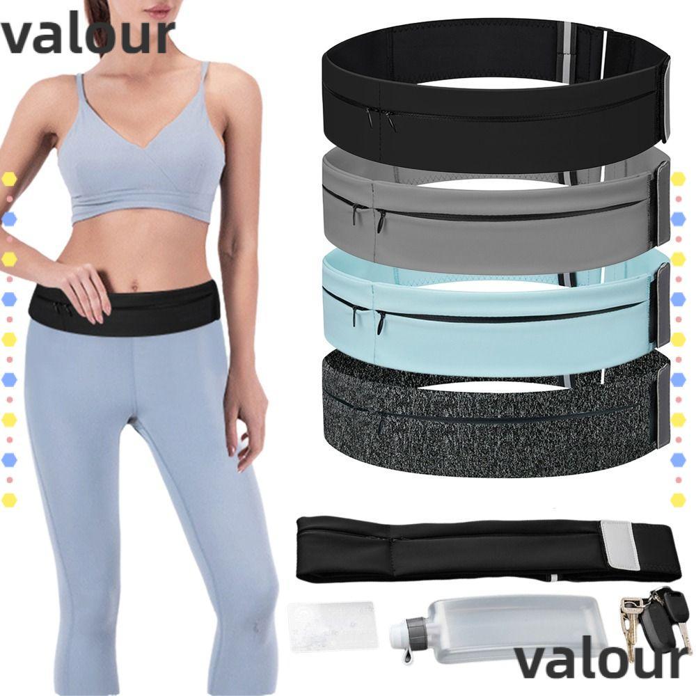 VALOUR Slim Running Belt, Hidden Water Bag Seamless Invisible Running Waist Belt Bag, Elastic Waterp