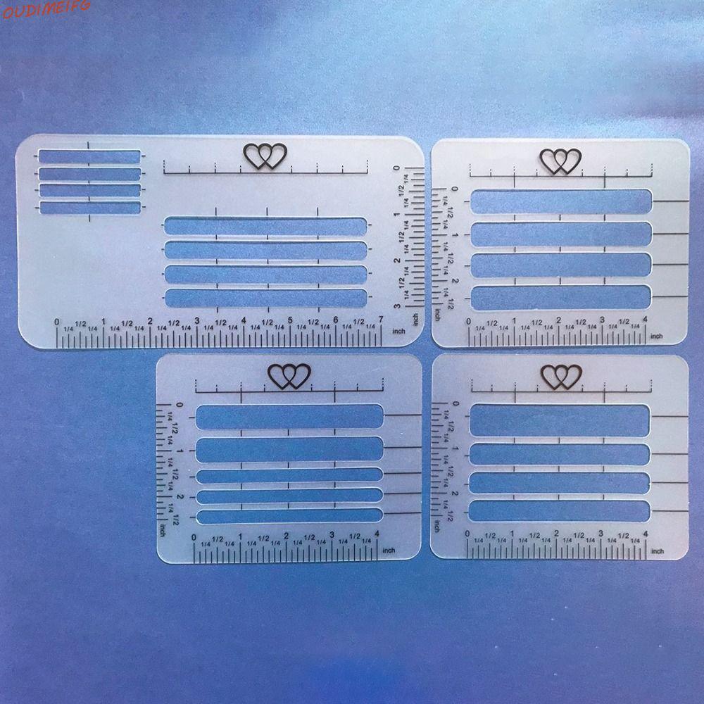 OUDIMEIFG 4/6 ชิ้นแม่แบบไม้บรรทัด, DIY Multi-use Guide Envelope Template, สํานักงานโรงเรียนอุปกรณ์คว