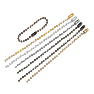 10-50ชิ้น โซ่ไข่ปลา (11-12cm) หลากสี พวงกุญแจโซ่ลูกปัด สำหรับห้อยป้ายชื่อ DIY อุปกรณ์เครื่องประดับ พรีเมียม