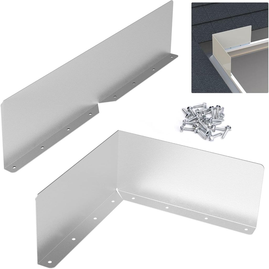 2 ชิ้น Gutter Valley Splash Guards,Rain Gutter Valley Roofing Gutter Guards, Diverter Roofer สําหรับ
